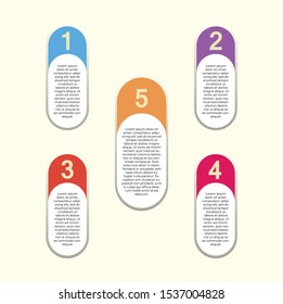 Abstract info graphics number options template. business Vector illustration with multicolored. 