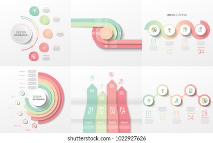Abstract info graphics template set illustration. Vector 10 EPS 