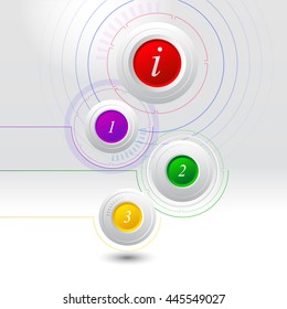 Abstract info graphics templates. Circles background.