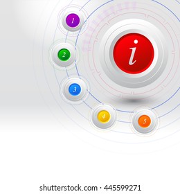 Abstract info graphics templates. Circles background.