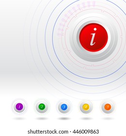 Abstract info graphics templates. Circles background.