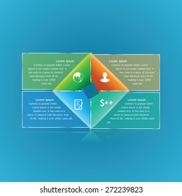 Abstract Infographic 3D. Vector illustration can be used for workflow layout, business step options, diagram, number template, web design.
