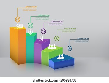 Abstract Infographic 3D. Vector illustration can be used for workflow layout, business step options, diagram, number template, web design.
