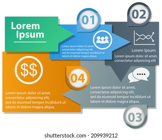 Abstract Infographic Background with Business Icon and Symbol