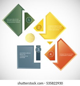 Abstract infographic background. Can be used for presentation, web design or marketing brochure. Modern Technology Vector Illustration.