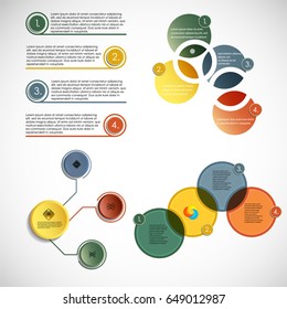 Abstract infographic background. Can be used for presentation, web design or marketing brochure. Modern Technology Vector Illustration.Step by step.
