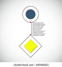Abstract infographic background. Can be used for presentation, web design or marketing brochure. Modern Technology Vector Illustration.Step by step.