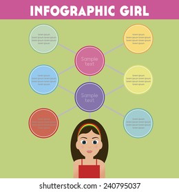 abstract infographic background with some special objects