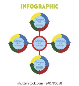 abstract infographic background with some special objects