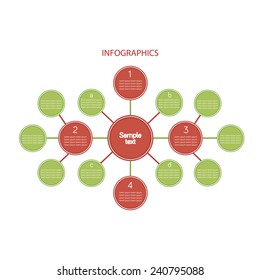 abstract infographic background with some special objects