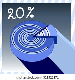 Abstract infographic as a blueberry roll. Vector Image.