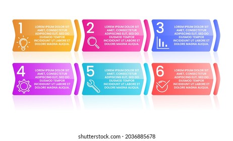 Abstract Infographic Business Data Visualization Chart Elements With Steps Options Web Design Vector Style