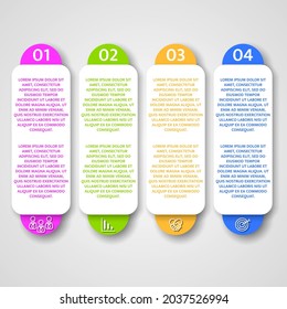 Abstract Infographic Business Data Visualization Chart Elements With Steps Options Web Design Vector Style