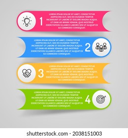 Abstract Infographic Business Data Visualization Chart Elements With Steps Options Web Design Vector Style