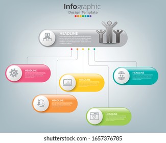 Abstract infographic chart with options and icons can use for your design.