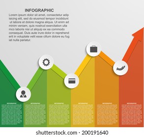 Abstract infographic chart. Vector illustration.