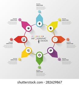 Abstract infographic circle. Business design template. Vector