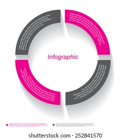 Abstract info-graphic in a circle shape.