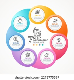 abstract infographic circle template background