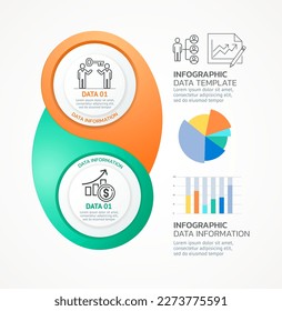 abstract infographic circle template background