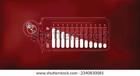 Abstract infographic of decline in global natural gas production.