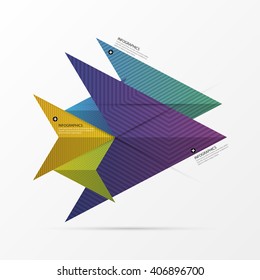 Abstract infographic design with arrows. Vector illustration