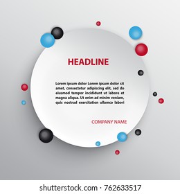 Abstract infographic design with circles.