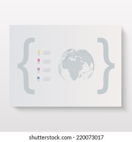 Abstract infographic design with minimal background can be used for workflow layout, diagram, chart, number options, presentation, web design.  Eps 10 stock vector illustration 