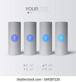Abstract infographic design objects with text and numbers 
Eps 10 vector illustration 