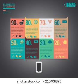 Abstract infographic Design smartphone template