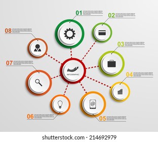 Abstract infographic design template.