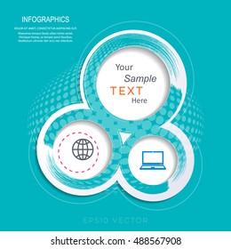 Abstract infographic design template vector illustration turquoise version