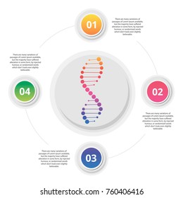 Abstract infographic DNA ,can be used for workflow layout, diagram, number options