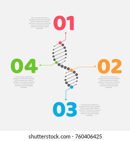 Abstract infographic DNA ,can be used for workflow layout, diagram, number options