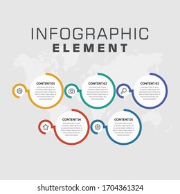 Abstract Infographic Element with Icon and Number