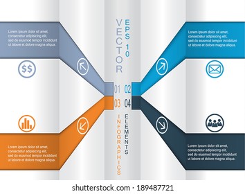 Abstract Infographic Element Modern Style Vector