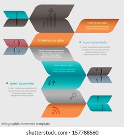 Abstract infographic element template. Numbered banners. Vector eps10.