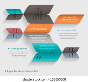 Abstract infographic element template. Numbered banners. Vector eps10. 