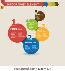 Abstract infographic elements with numbers