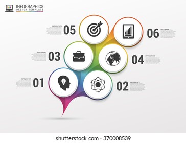 Abstract infographic flower template. Colorful. Vector illustration.