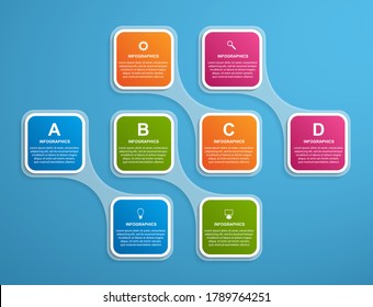 Abstract infographic in the form of metabolic. Design elements. 