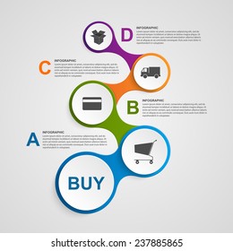 Abstract infographic in the form of metabolic. Design elements.