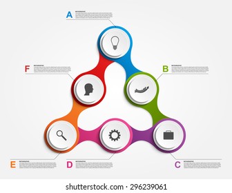 Abstract infographic in the form of metabolic. Design elements.