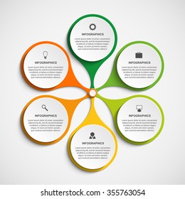 Abstract infographic in the form of metabolic. Design elements. 