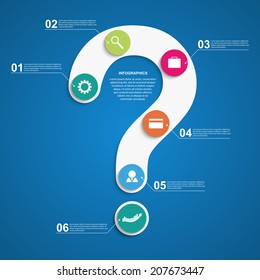 Abstract Infographic Form Question Mark Design Stock Vector (Royalty ...