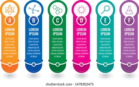 abstract infographic. geometric infographic template. infographic template. six steps label