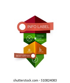 Abstract infographic geometric templates. Vector layouts with options and text for business background - numbered banners - business lines - graphic website