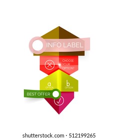 Abstract infographic geometric templates. Vector layouts with options and text for business background - numbered banners - business lines - graphic website