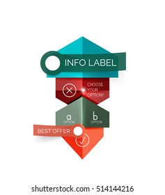 Abstract infographic geometric templates. Vector layouts with options and text for business background - numbered banners - business lines - graphic website