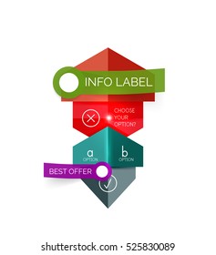 Abstract infographic geometric templates. Vector layouts with options and text for business background - numbered banners - business lines - graphic website